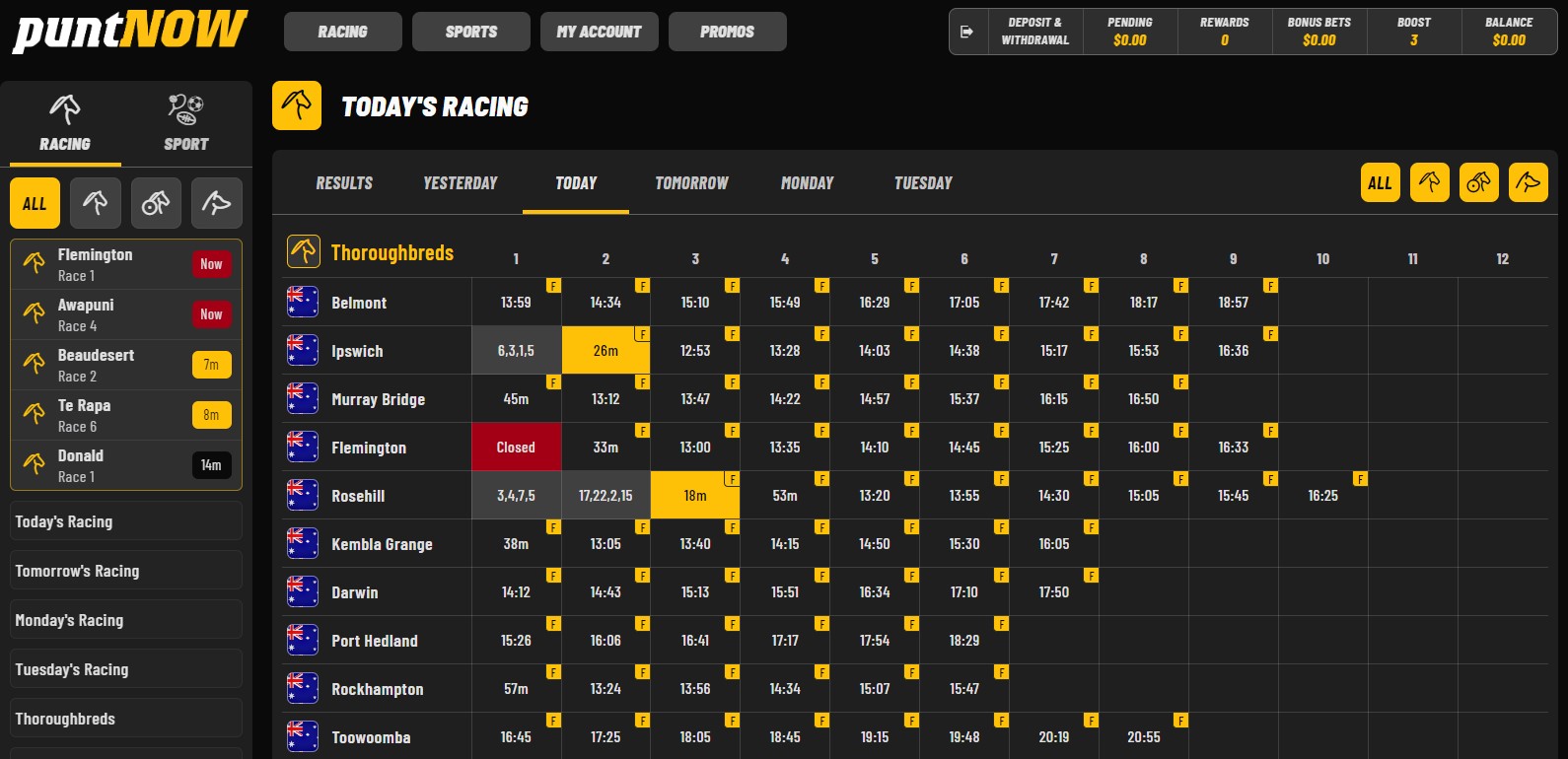 puntnow-racing-markets